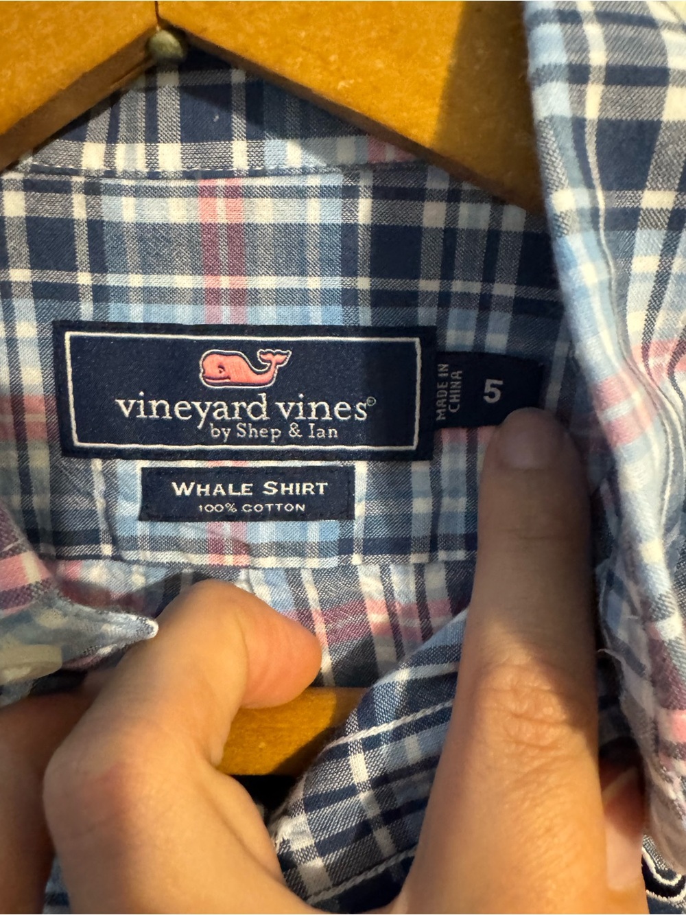 Vineyard Vines Boys Plaid Button-Down Shirt - Blue & Pink - Picture 2 of 4
